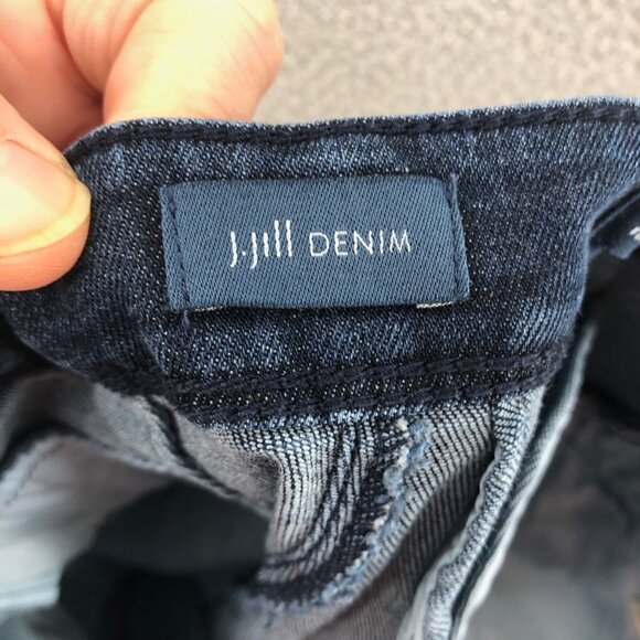 J Jill Jeans Womens 6 Blue Dark Wash Denim Metropolitan Full Leg Straight Casual - Picture 9 of 13